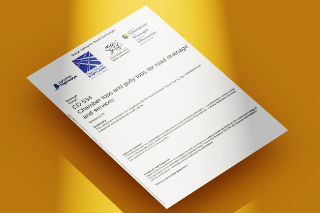CD 534 v0.2.0 document on a yellow background